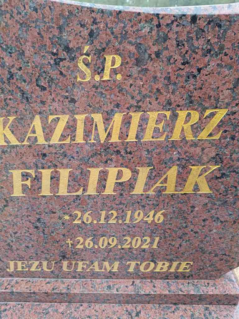 Kazimierz Filipiak 1946 Maszewo - Grobonet - Wyszukiwarka osób pochowanych